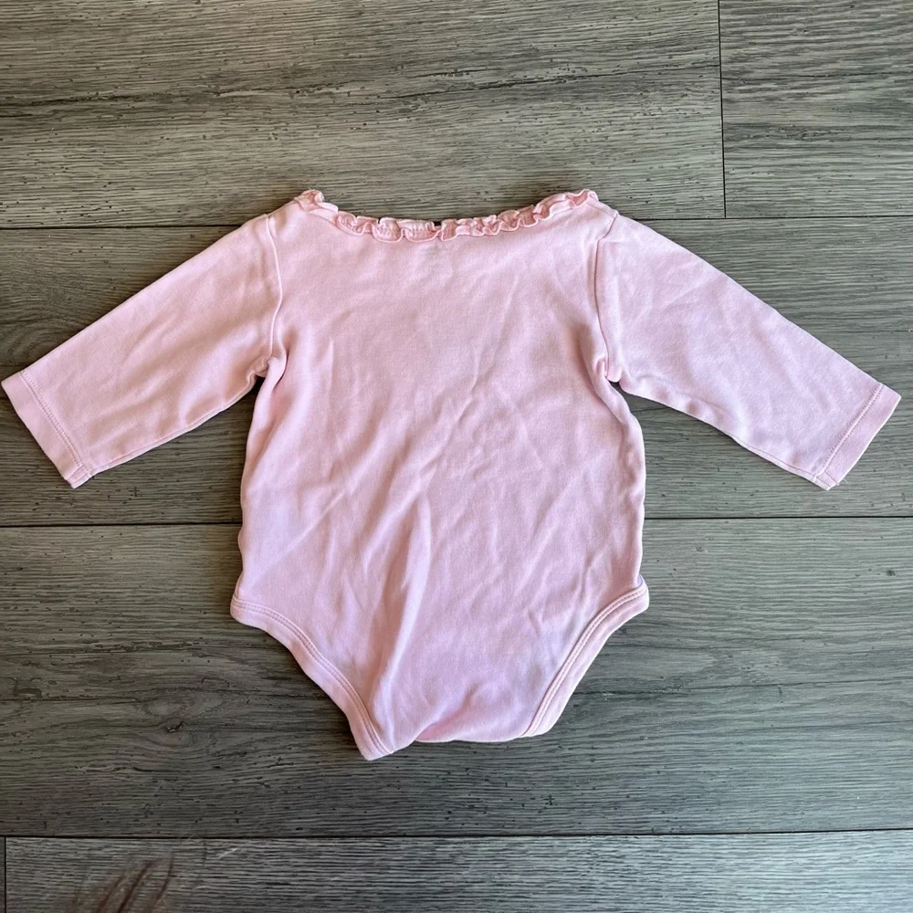 Carter’s Baby Girl Long Sleeve Ruffle Onesie Bodysuit “Daddy’s Favorite Girl”
